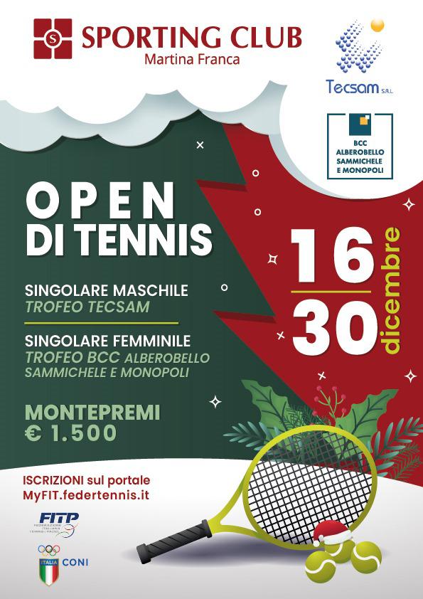 Tennis: tradizionale torneo di fine anno allo Sporting